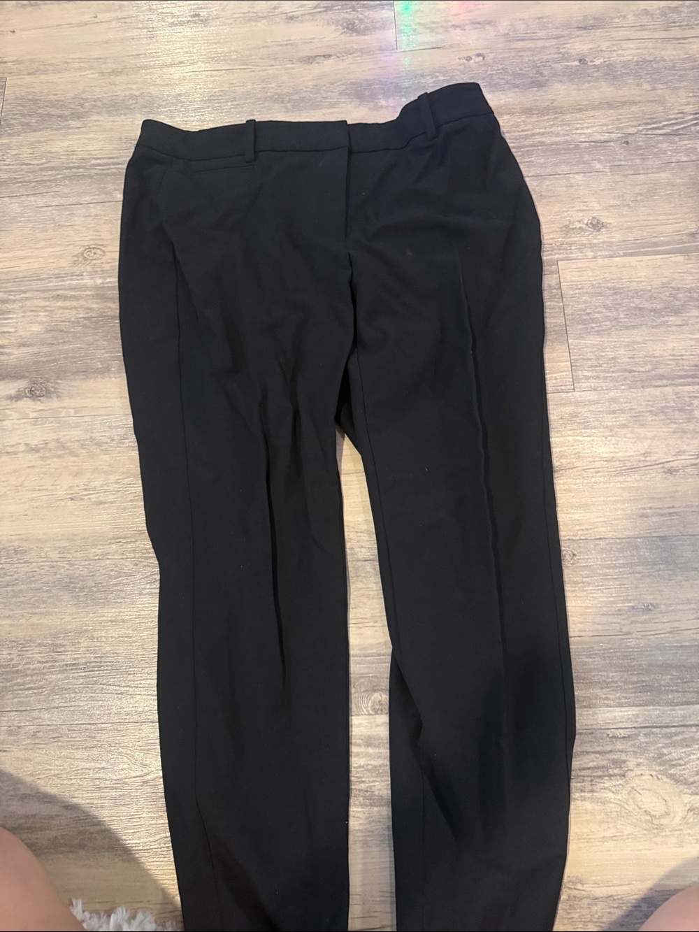 White House Black Market Men's Black Dress Pants - Straight Leg